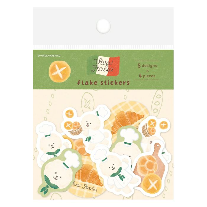 Furukawashiko Flake Stickers - Bread Dog