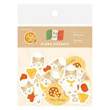 Furukawashiko Flake Stickers - Pizza Kitten