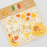 Furukawashiko Flake Stickers - Pizza Kitten