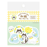 Furukawashiko Flake Stickers - Mimosa Cat