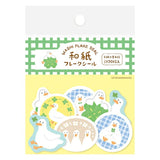 Furukawashiko Flake Stickers - Clover and Ducks