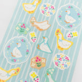 Furukawashiko Sticker Sheet - Flowers and Ducks