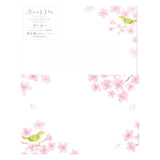 Furukawashiko Today's Letter Set - Cherry Blossom and Japanese Warblers