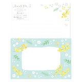 Furukawashiko Today's Letter Set - Mimosas and White Flowers