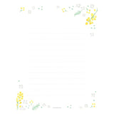 Furukawashiko Today's Letter Set - Mimosas and White Flowers