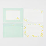 Furukawashiko Mini Horizontal Letter Set - Mimosa and White Flowers