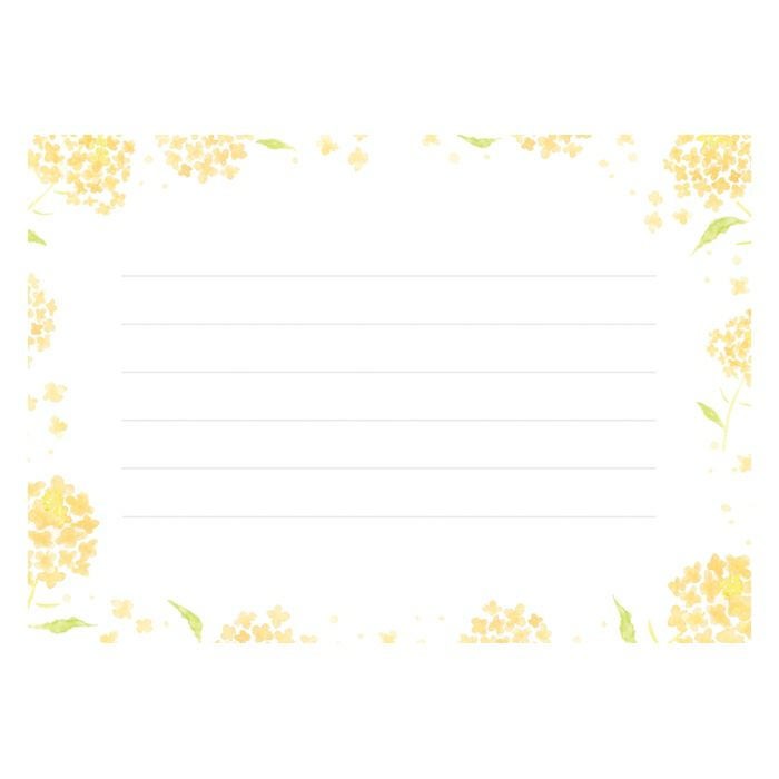 Furukawashiko Mini Horizontal Letter Set - Nanohana Flowers