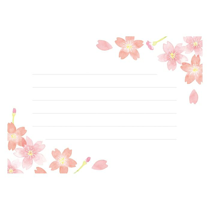 Furukawashiko Mini Horizontal Letter Set - Pink Sakura
