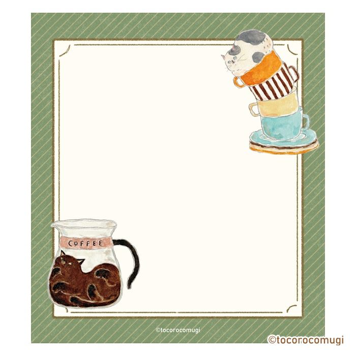 Furukawashiko Tocorocomugi Memo Pad - Coffee Shop