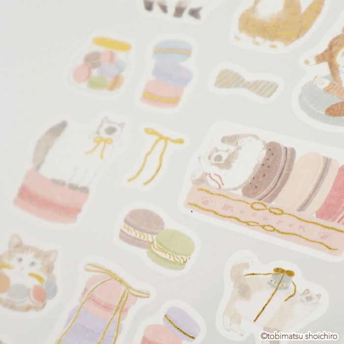 Furukawashiko Foil Sticker Sheet - Macarons