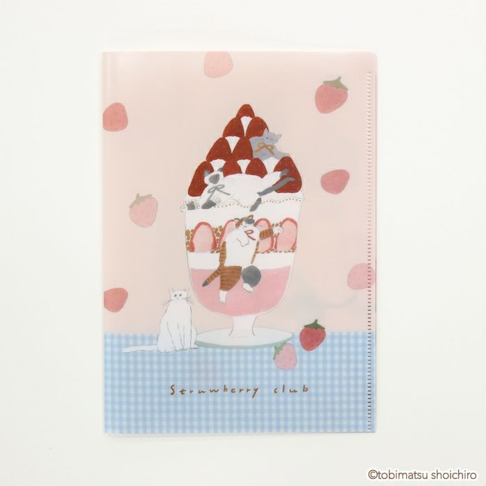 Furukawashiko A5 Clear File - Strawberry Sweets