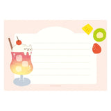 Furukawashiko Mini Horizontal Letter Set - Animal Sweets Workshop - Soda Cat
