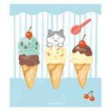 Furukawashiko Memo Pad - Cat and Ice Cream