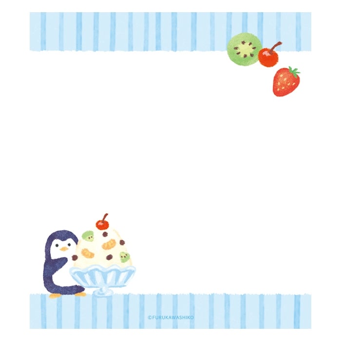 Furukawashiko Memo Pad - Penguin and Shaved Ice
