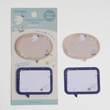 Furukawashiko Chocolog Choco-Peta Sticky Notes - Birds and Stars