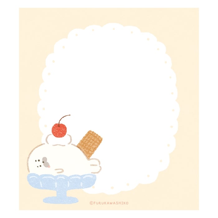 Furukawashiko Sweets Animal Workshop Memo Pads - Cream Seal