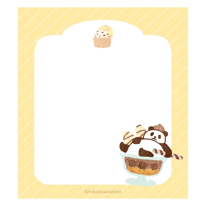 Furukawashiko Sweets Animal Workshop Memo Pads - Relaxing Panda
