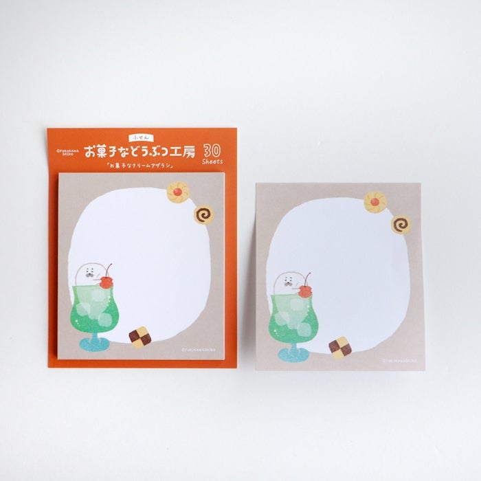 Furukawashiko Sweets Animal Workshop Sticky Notes - Cream Seal
