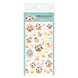 Furukawashiko Sweets Animal Workshop Sticker Sheet - Relaxing Panda