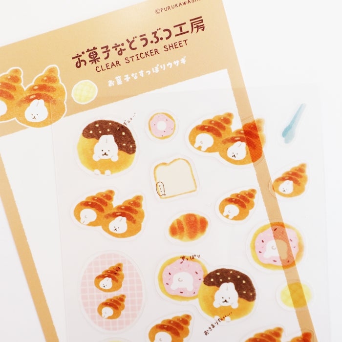 Furukawashiko Sweets Animal Workshop Sticker Sheet - Cozy Rabbit