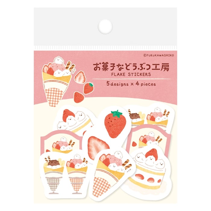 Furukawashiko Sweets Animal Workshop Washi Flake Stickers - Kotori