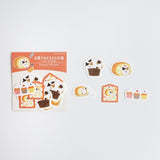 Furukawashiko Sweets Animal Workshop Washi Flake Stickers - Sukima Nyanko