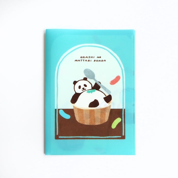 Furukawashiko A5 Clear File - Relaxing Panda