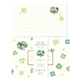 Furukawashiko Stamp Letter Set - Panda and Clover
