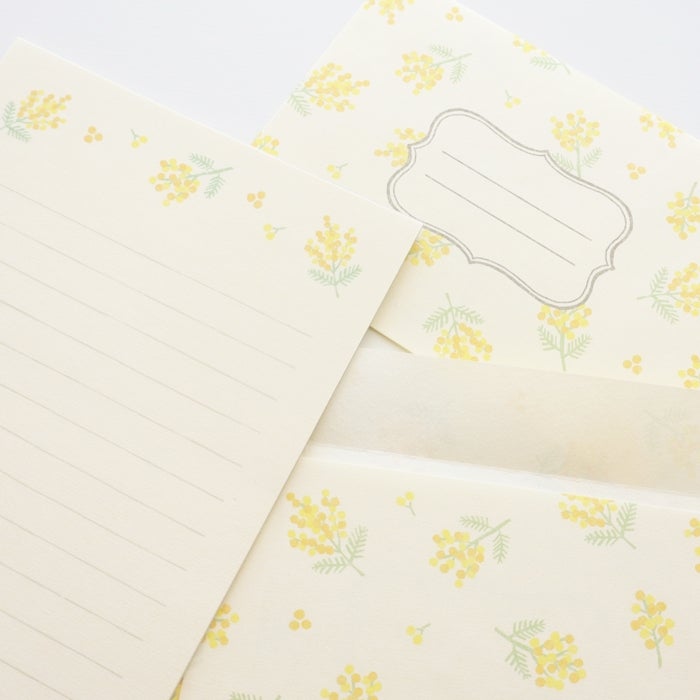 Furukawashiko Stamp Letter Set - Warm and Fuzzy Mimosa