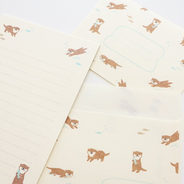 Furukawashiko Stamp Letter Set - Smooth-Swimming Otter