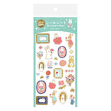 Furukawashiko Foil Sticker Sheet - Flowers and Rabbit