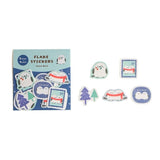 Furukawashiko Flake Stickers - Snow and Bird