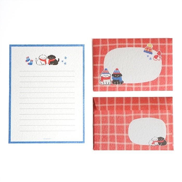 Furukawashiko Today's Letter Set - Snow and Dog