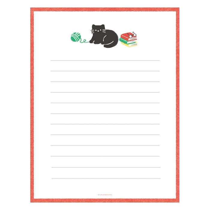 Furukawashiko Today's Letter Set - House and Cat