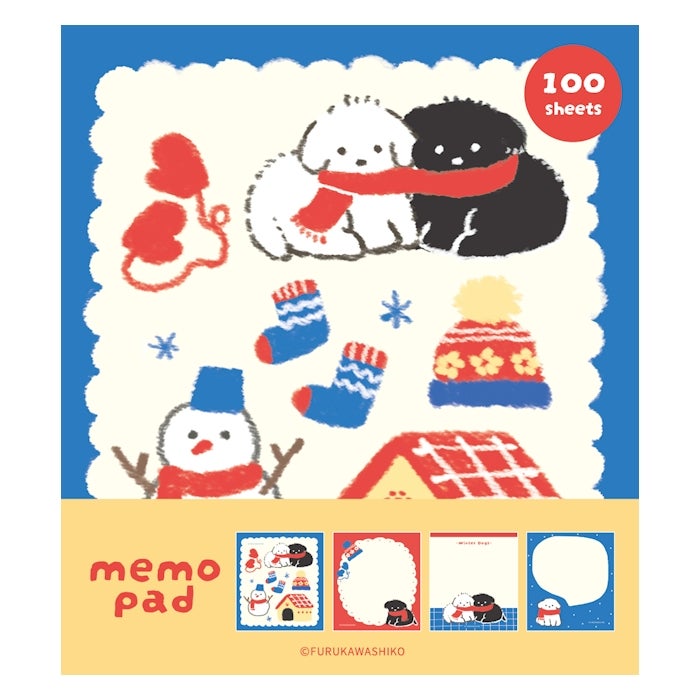Furukawashiko Memo Pad - Snow and Dog