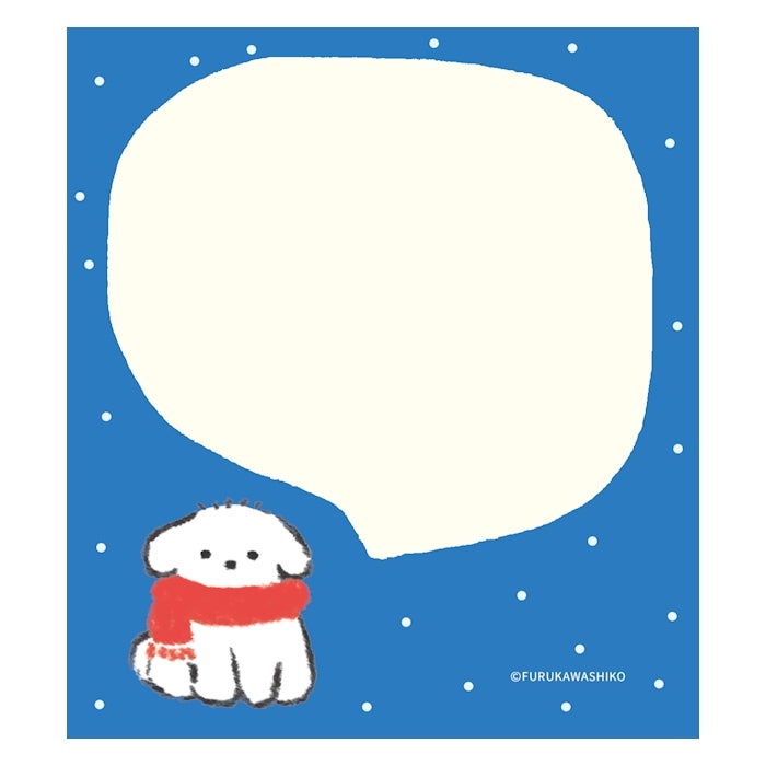 Furukawashiko Memo Pad - Snow and Dog
