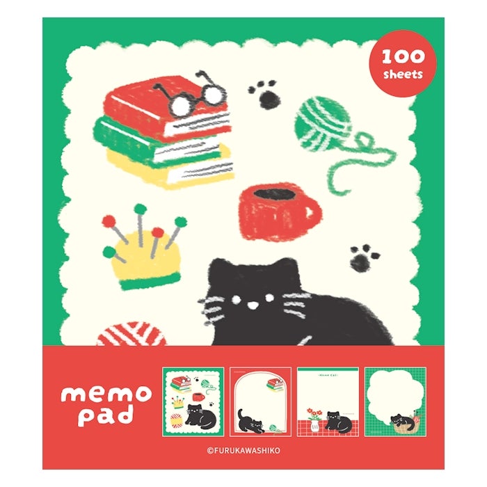 Furukawashiko Memo Pad - House and Cat