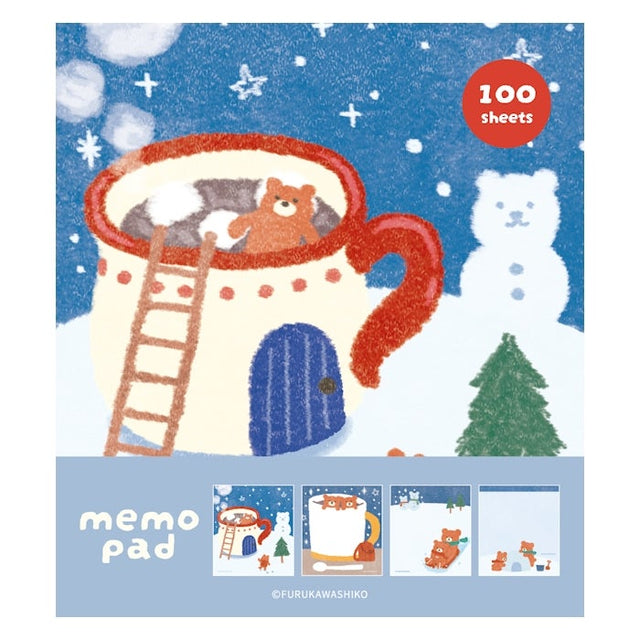 Furukawashiko Memo Pad - Snow and Bear