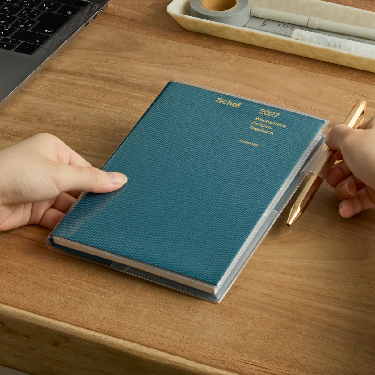 Hightide 2027 Weekly Diary Papillon B6 - Blue Green