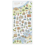 Mind Wave Town Map Stickers - Blue