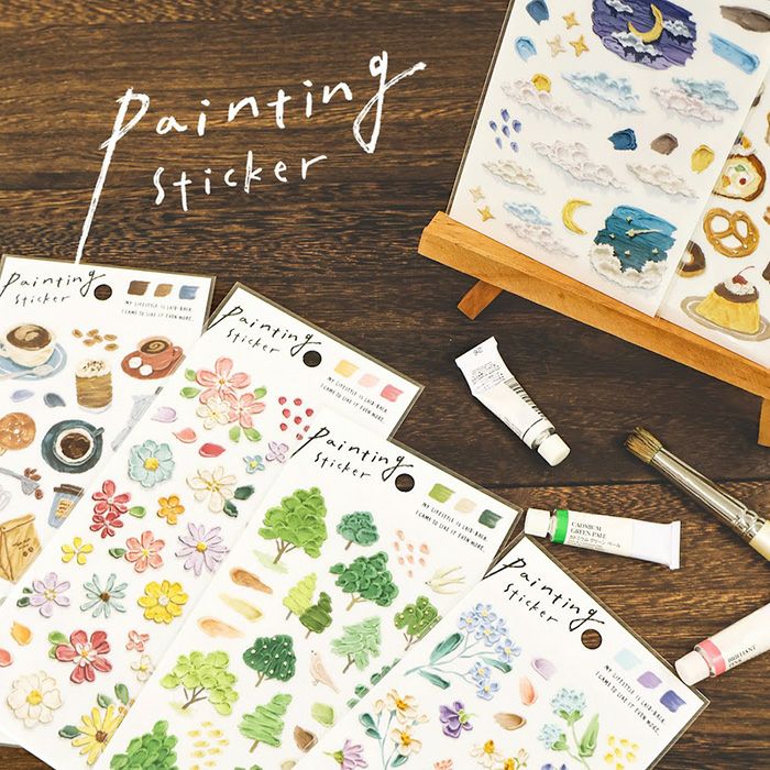 Mind Wave Painting Stickers - Forest