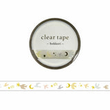 Mind Wave Hokkori Clear Masking Tape - Foil Birds