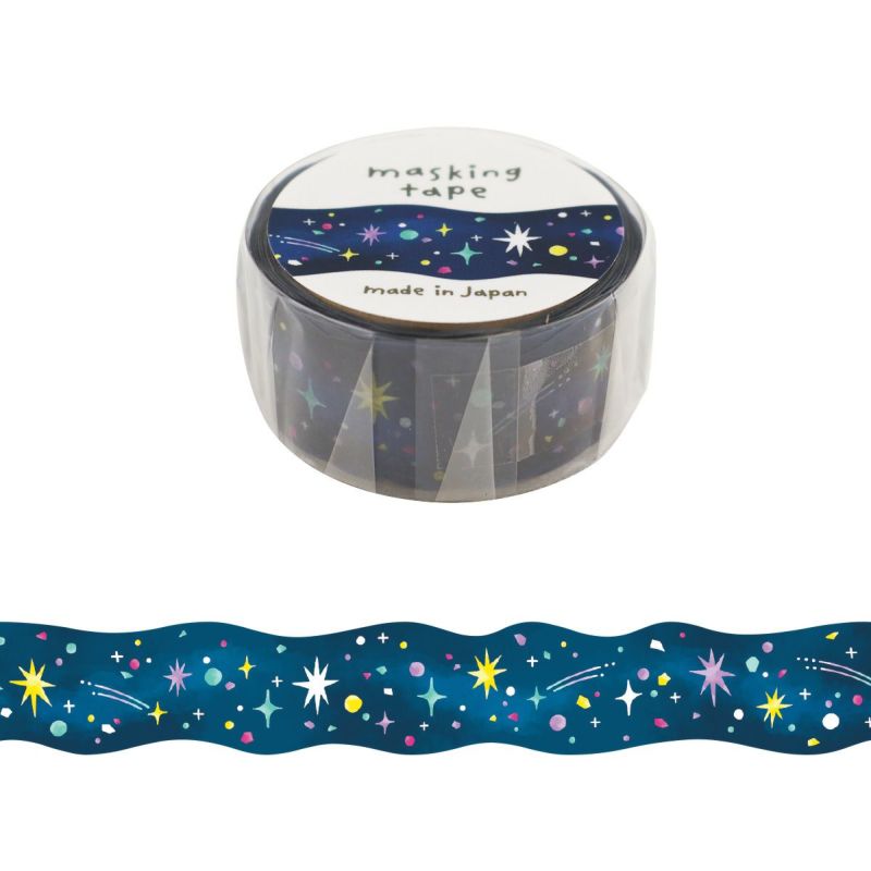 Mind Wave Die-Cut Vivid Color Masking Tape - Night Sky