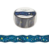 Mind Wave Die-Cut Vivid Color Masking Tape - Night Sky