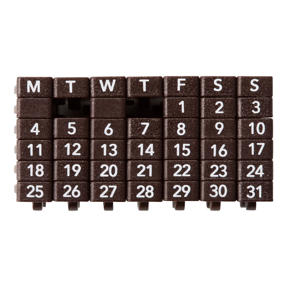Shachihata Connected Number Stamp - English Calendar