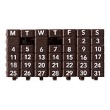 Shachihata Connected Number Stamp - English Calendar