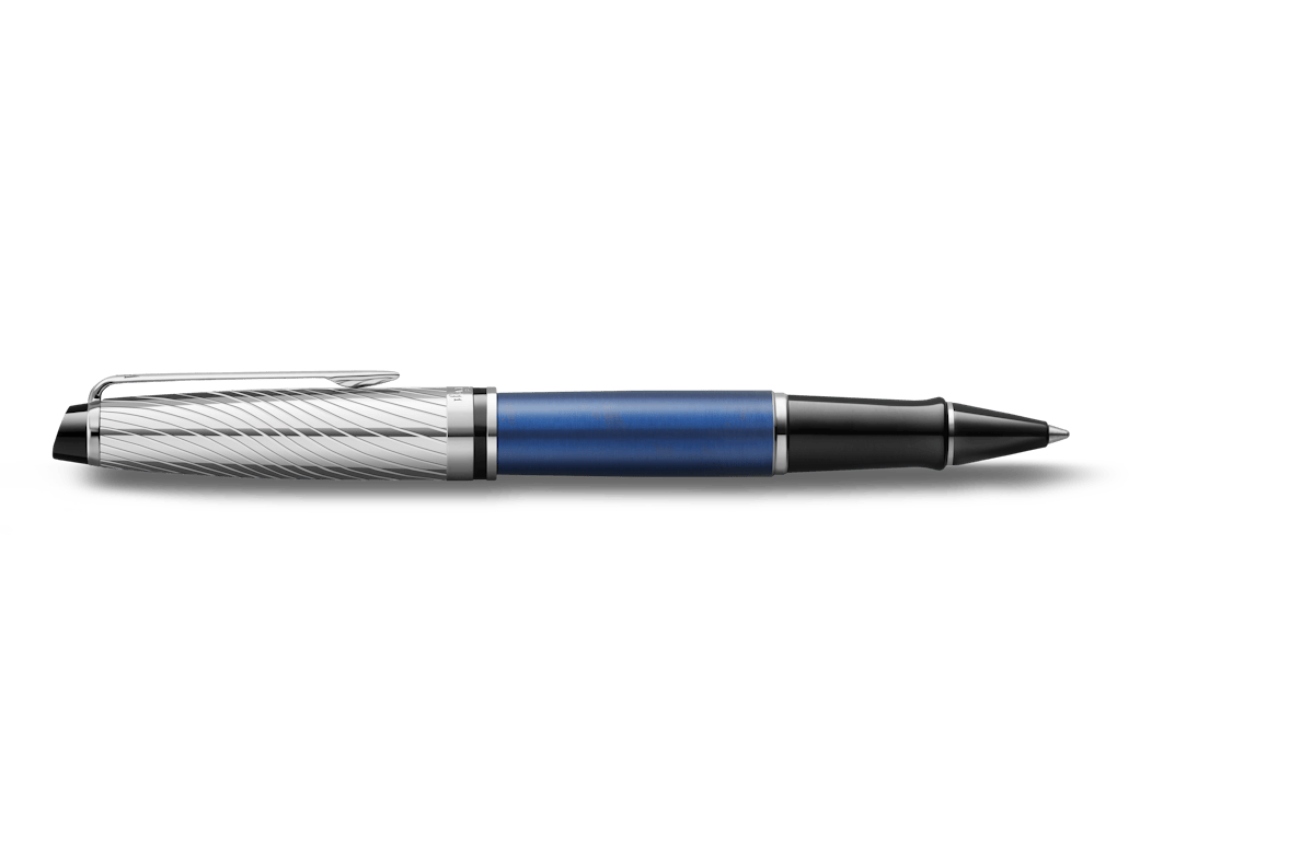 Waterman Expert Deluxe Rollerball Pen - Metallic Blue Lacquer
