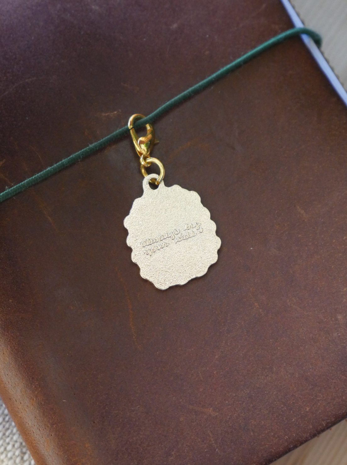 dana ate oatmeal! "always by your side" brass charm