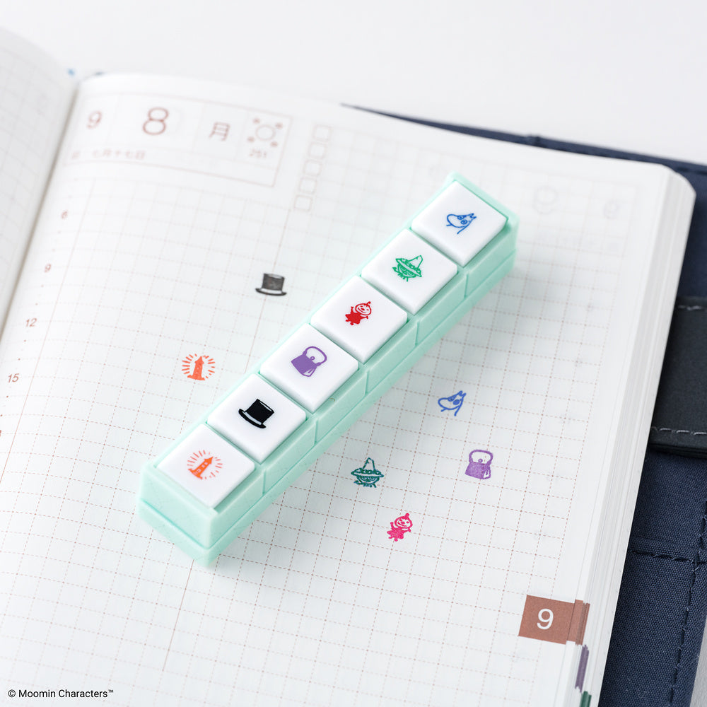 Hobonichi Kodomo no Kao x Hobonichi: Pochitto6 Push-Button Stamp (Moomin)