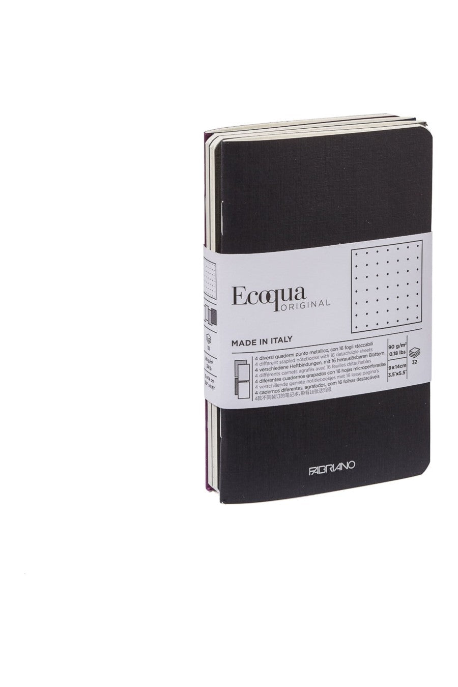 Fabriano Ecoqua Pocket-Sized Notebook - 4 Notebook Pack